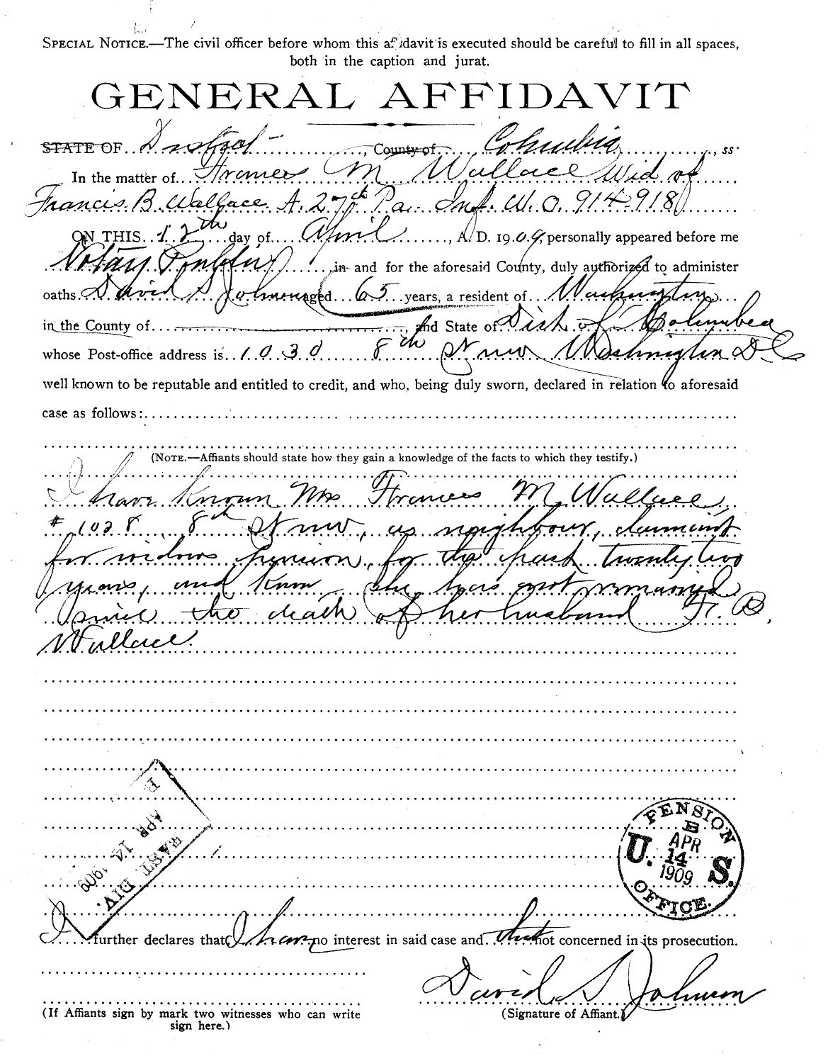 Johnson Affidavit